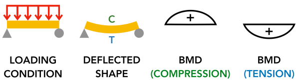 Compression Tension Side